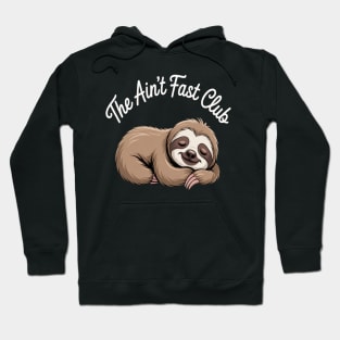 The Ain't Fast Club Sloth Turtle Slow Running Team Hoodie